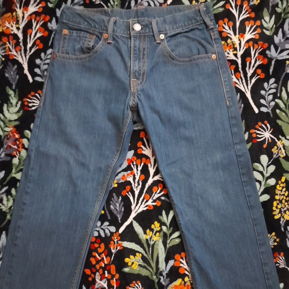 A pair of Levi's slim jeans